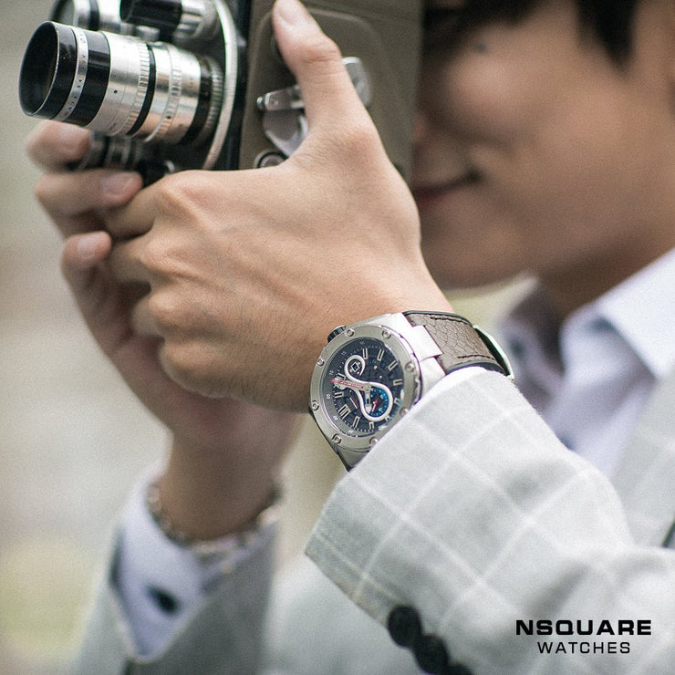 NSQUARE SnakeKing Automatic 46mm N10.7 Chocolate Steel - Watches.com - N10.7