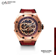 NSQUARE SnakeKing Automatic N10.1 RG Night Maroon - Watches.com - N10.1 - LEATHER - RUBBER