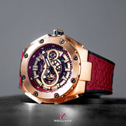 NSQUARE SnakeKing Automatic N10.1 RG Night Maroon - Watches.com - N10.1 - LEATHER - RUBBER