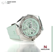 NSQUARE SnakeQueen 39mm Automatic N48.1 Turquoise - Watches.com - N48.1