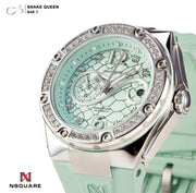 NSQUARE SnakeQueen 39mm Automatic N48.1 Turquoise - Watches.com - N48.1