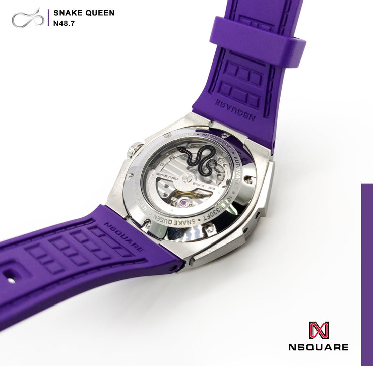 NSQUARE SnakeQueen 39mm Automatic N48.7 Purple - Watches.com - N48.7