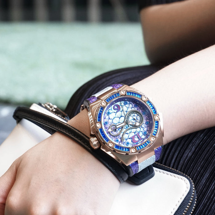 NSQUARE SnakeQueen Automatic Watch 46mm N11.13 Hyper Violet angled shot picture