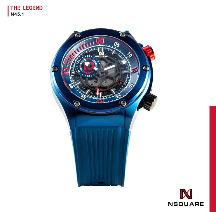 NSQUARE The Legend Automatic 45mm N45.1 Blue Limited Edition - Watches.com - N45.1