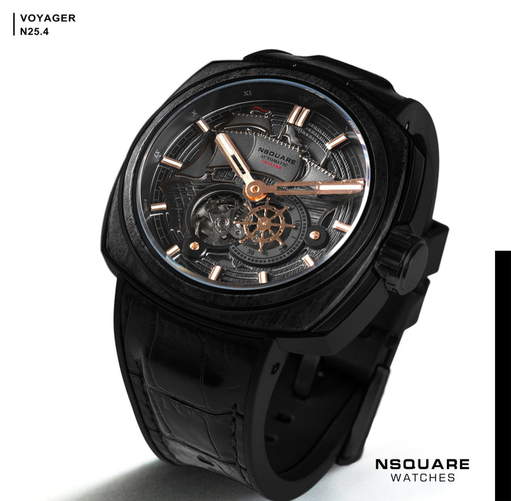 NSQUARE Voyager Automatic 51mm N25.4 Black - Watches.com - N25.4