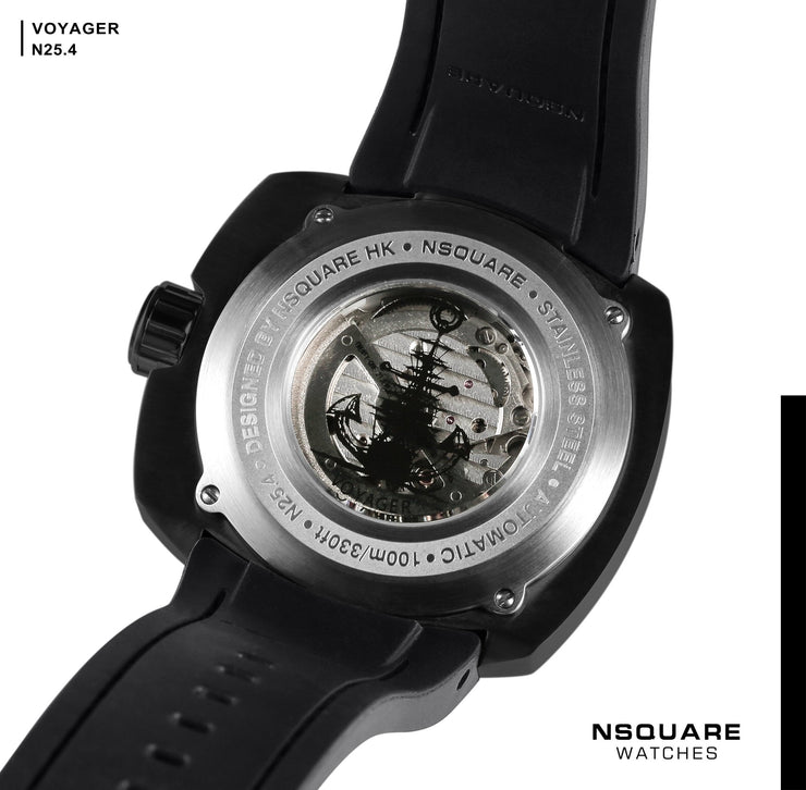 NSQUARE Voyager Automatic 51mm N25.4 Black - Watches.com - N25.4