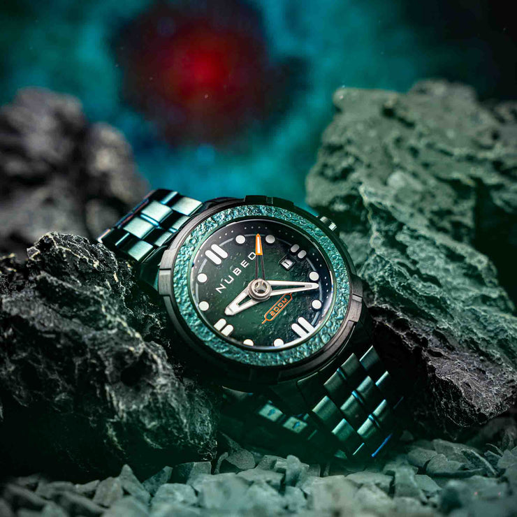 Nubeo Apollo Automatic Forest Green Limited Edition - Watches.com - NB - 6072 - 55