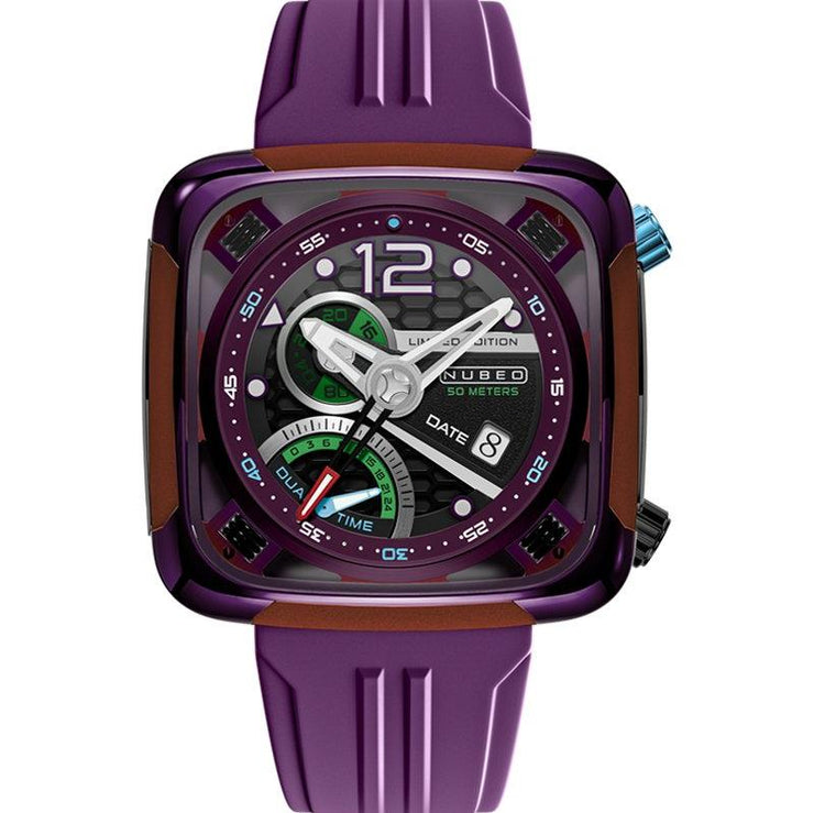 Nubeo Ecliptic Retrograde Dual Time Limited Edition Dark Violet - Watches.com - NB - 6096 - 06