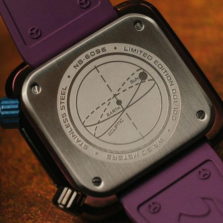 Nubeo Ecliptic Retrograde Dual Time Limited Edition Dark Violet - Watches.com - NB - 6096 - 06