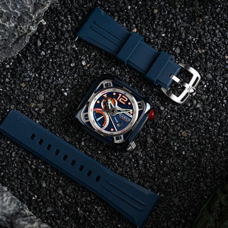 Nubeo Ecliptic Retrograde Dual Time Limited Edition Space Blue - Watches.com - NB - 6096 - 03