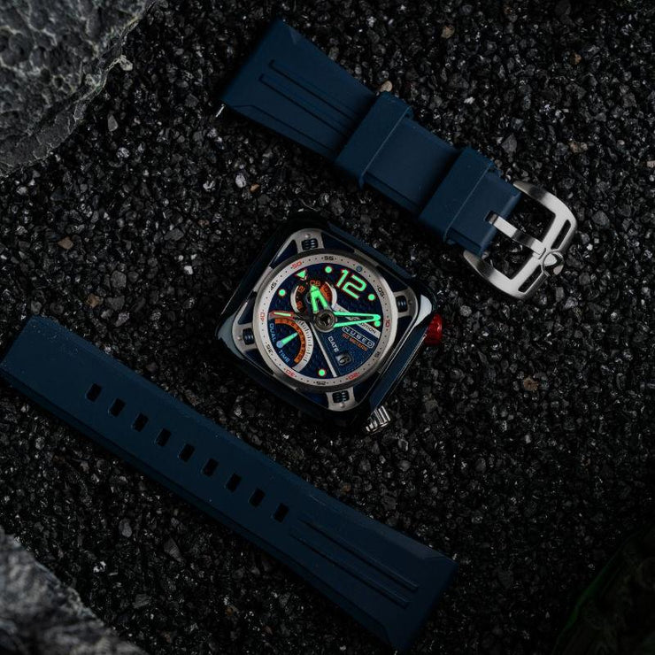 Nubeo Ecliptic Retrograde Dual Time Limited Edition Space Blue - Watches.com - NB - 6096 - 03