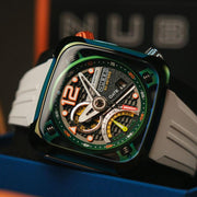 Nubeo Ecliptic Retrograde Dual Time Limited Edition Stark Green - Watches.com - NB - 6096 - 02