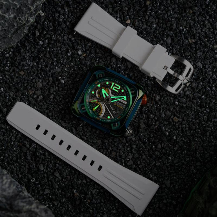 Nubeo Ecliptic Retrograde Dual Time Limited Edition Stark Green - Watches.com - NB - 6096 - 02