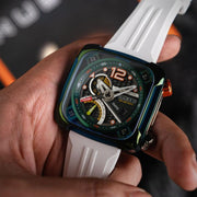 Nubeo Ecliptic Retrograde Dual Time Limited Edition Stark Green - Watches.com - NB - 6096 - 02