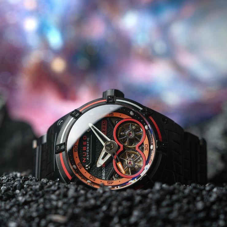 Nubeo Galileo Automatic Orange Black Limited Edition - Watches.com - NB - 6070 - AA