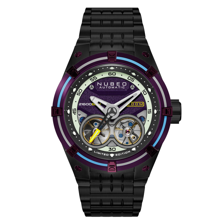 Nubeo Galileo Automatic Purple Black Limited Edition - Watches.com - NB - 6070 - BB