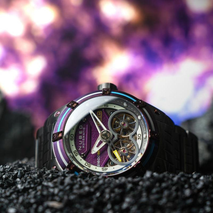 Nubeo Galileo Automatic Purple Black Limited Edition - Watches.com - NB - 6070 - BB