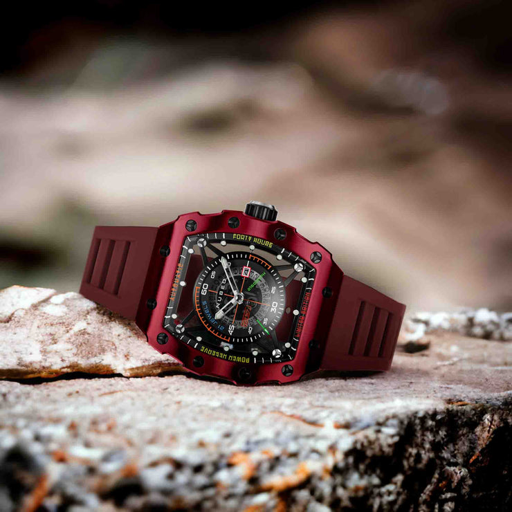 Nubeo Huygens Automatic Rufous Red Limited Edition - Watches.com - NB - 6080 - 04