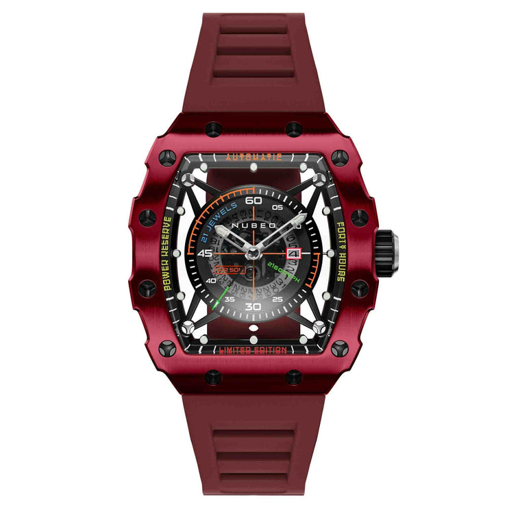 Nubeo Huygens Automatic Rufous Red Limited Edition - Watches.com - NB - 6080 - 04