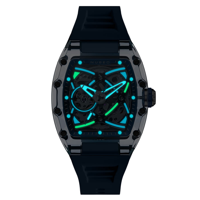 Nubeo Icebridge Sport Automatic Interstellar Blue Limited Edition angled shot picture