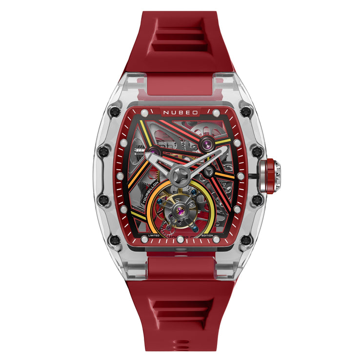 Nubeo Icebridge Tourbillon Cayenne Red Limited Edition - Watches.com - NB - 6101 - 02