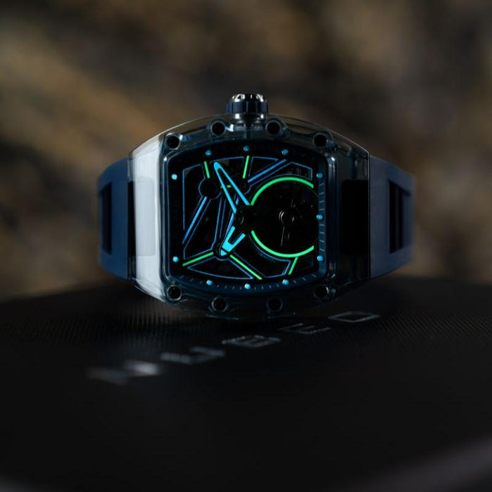 Nubeo Icebridge Tourbillon Deep Blue Limited Edition angled shot picture