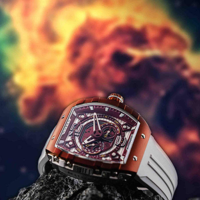 Nubeo Magellan 24 Hour Automatic Crimson Rose angled shot picture