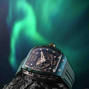 Nubeo Magellan 24 Hour Automatic Dark Green - Watches.com - NB - 6087 - 05