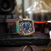 Nubeo Magellan 24 Hour Automatic Iridescent Gold - Watches.com - NB - 6087 - 03