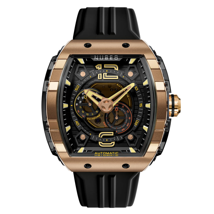 Nubeo Magellan 24 Hour Automatic Rose Gold - Watches.com - NB - 6087 - 06