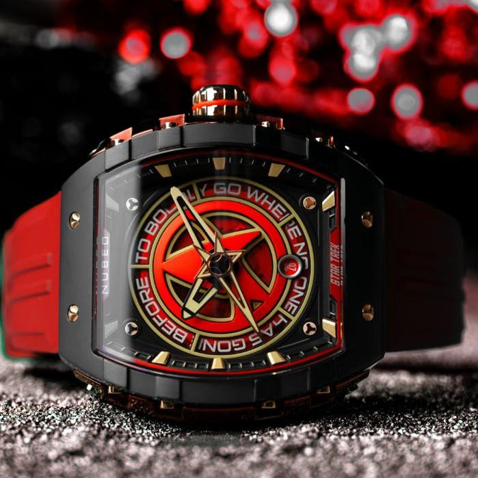 Nubeo Magellan Automatic Star Trek Starfleet Limited Edition Danger Red angled shot picture