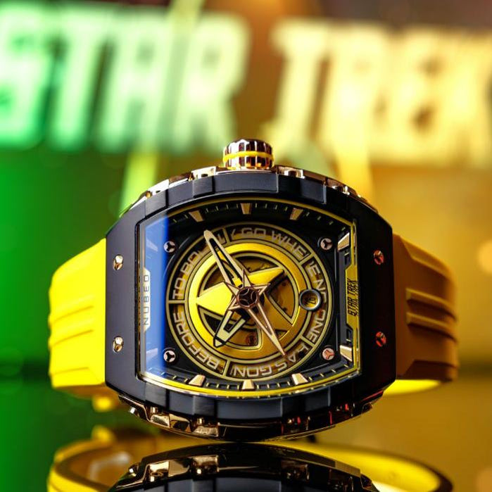 Nubeo Magellan Automatic Star Trek Starfleet Limited Edition Explorer Yellow angled shot picture