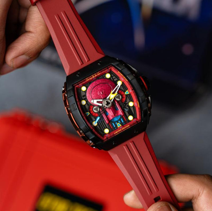 Nubeo Magellan Chronograph Star Trek Enterprise - d Limited Edition Command Red - Watches.com - NB - 6097 - 03