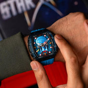 Nubeo Magellan Chronograph Star Trek Enterprise - d Limited Edition Medical Blue - Watches.com - NB - 6097 - 01