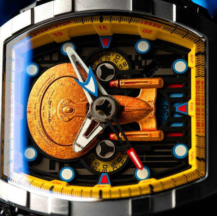 Nubeo Magellan Chronograph Star Trek Enterprise - d Limited Edition Security Yellow - Watches.com - NB - 6097 - 02