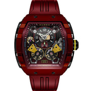 Nubeo Magellan Double Barrel Automatic Firebrick Red - Watches.com - NB - 6100 - 04