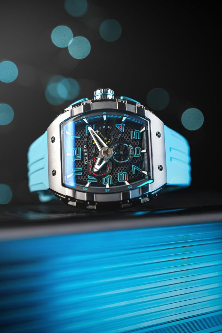 Nubeo Magellan Retrograde Chronograph Aster Blue - Watches.com - NB - 6088 - 02