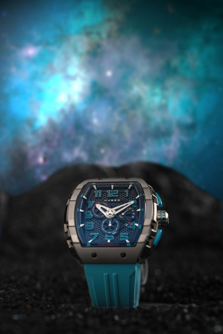 Nubeo Magellan Retrograde Chronograph Aster Blue - Watches.com - NB - 6088 - 02