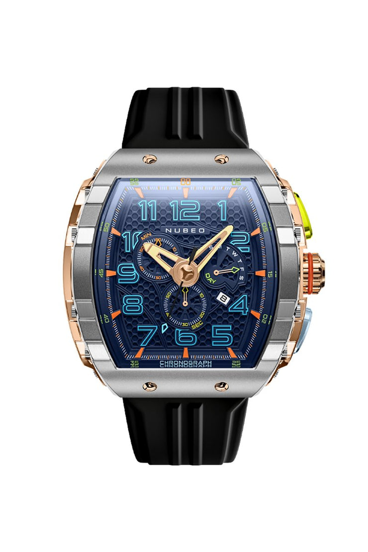 Nubeo Magellan Retrograde Chronograph Asteroid Blue - Watches.com - NB - 6088 - 01