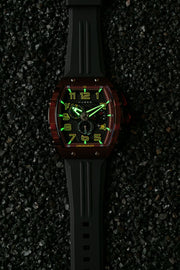 Nubeo Magellan Retrograde Chronograph Crimson Red - Watches.com - NB - 6088 - 03