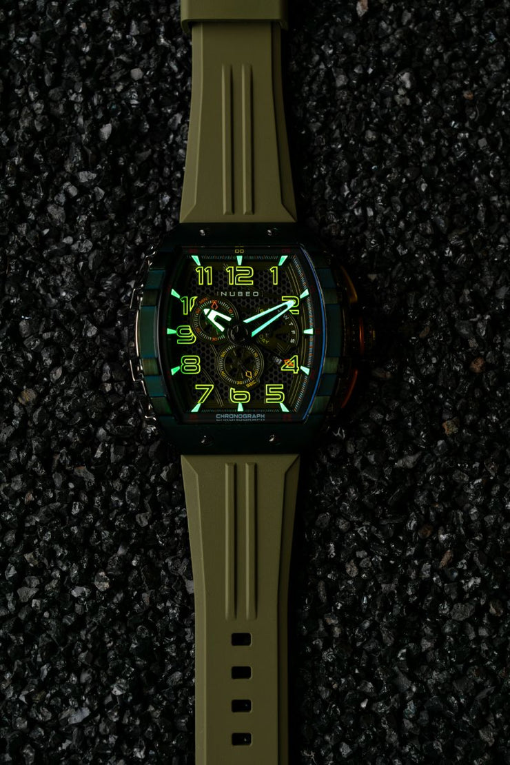 Nubeo Magellan Retrograde Chronograph Oblivion Green - Watches.com - NB - 6088 - 05