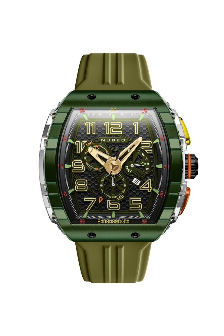 Nubeo Magellan Retrograde Chronograph Oblivion Green - Watches.com - NB - 6088 - 05