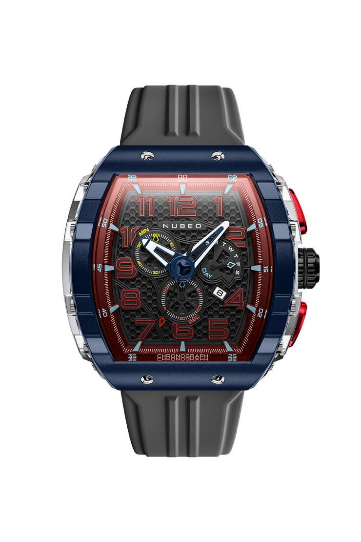 Nubeo Magellan Retrograde Chronograph Spaceship Black - Watches.com - NB - 6088 - 08