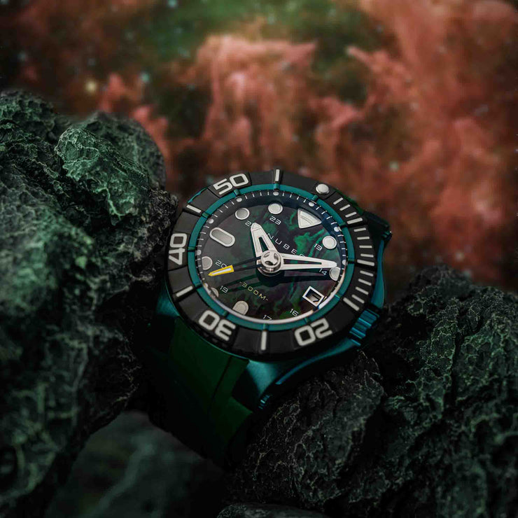 Nubeo Manta Automatic Green Abalone Limited Edition - Watches.com - NB - 6054 - 08