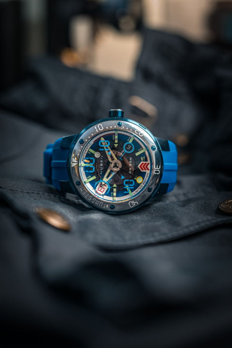 Nubeo Mariner 9 Automatic Limited Edition Interstellar Blue - Watches.com - NB - 6090 - 33