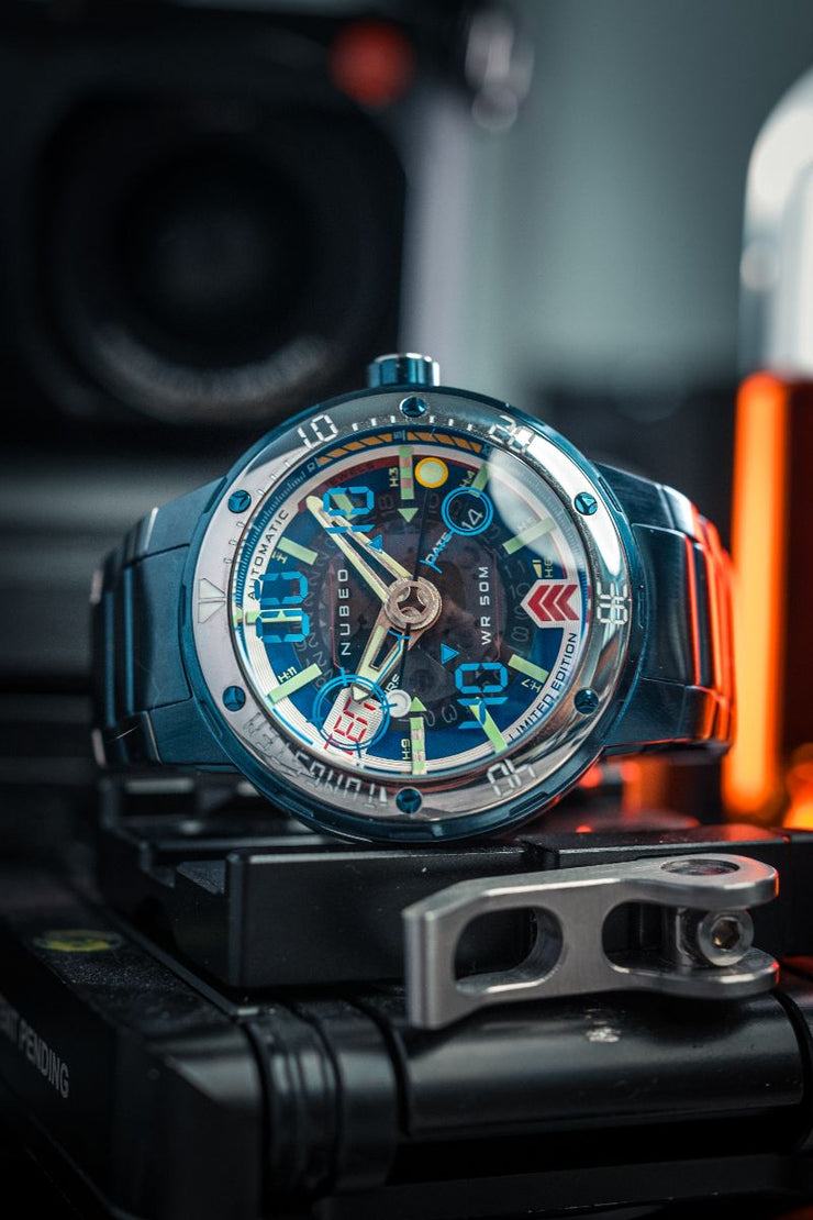 Nubeo Mariner 9 Automatic Limited Edition Interstellar Blue - Watches.com - NB - 6090 - 33