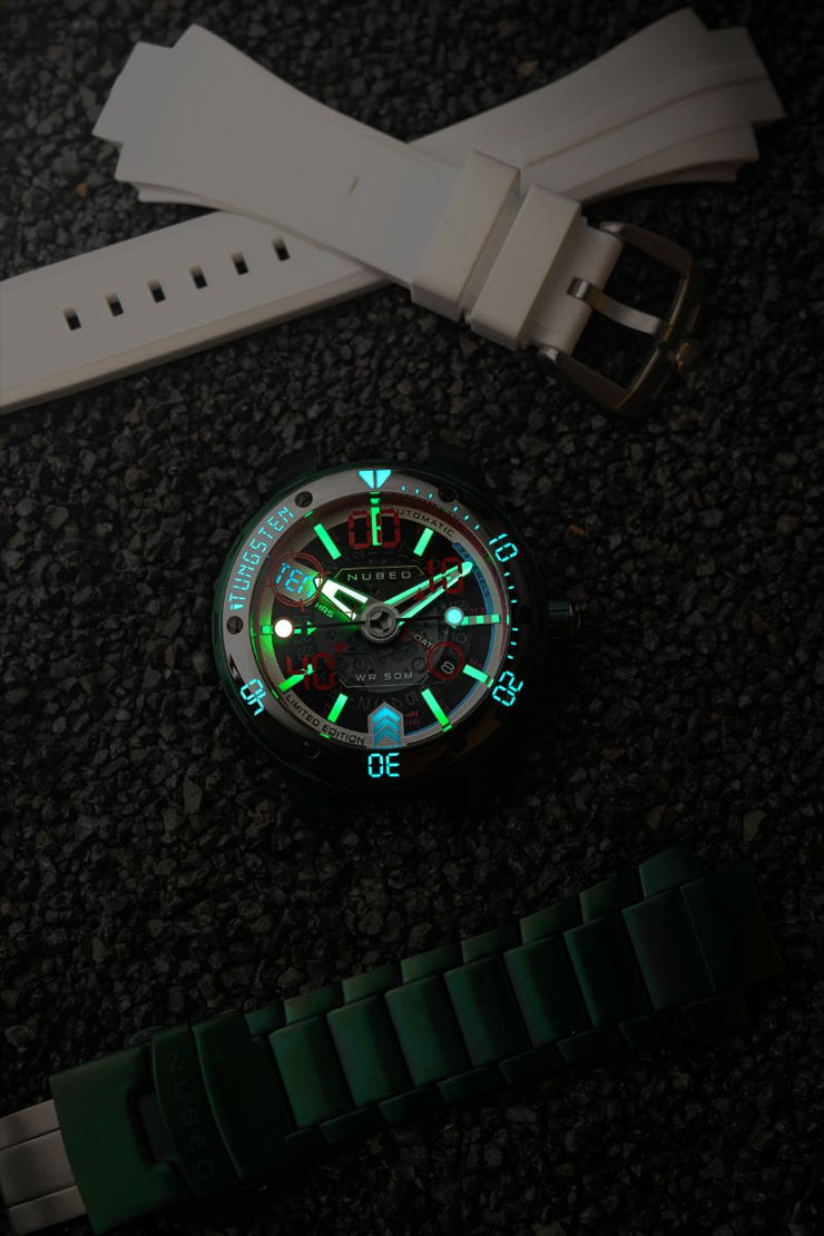 Nubeo Mariner 9 Automatic Limited Edition Mars Green - Watches.com - NB - 6090 - 44