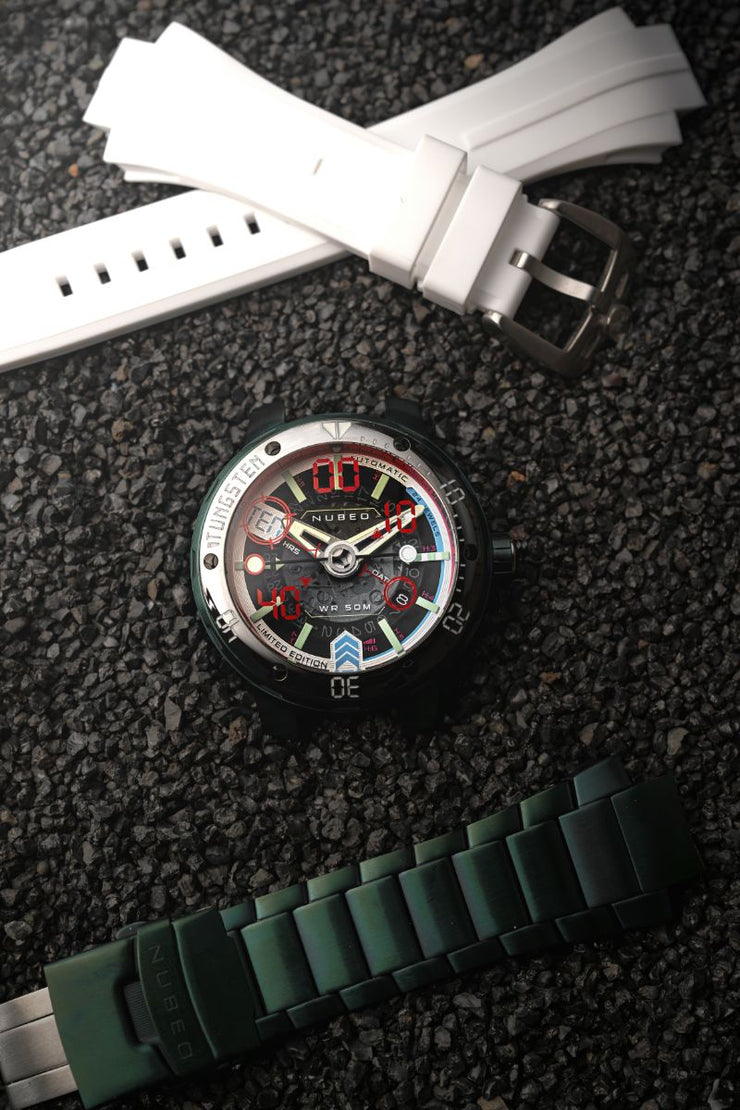 Nubeo Mariner 9 Automatic Limited Edition Mars Green - Watches.com - NB - 6090 - 44