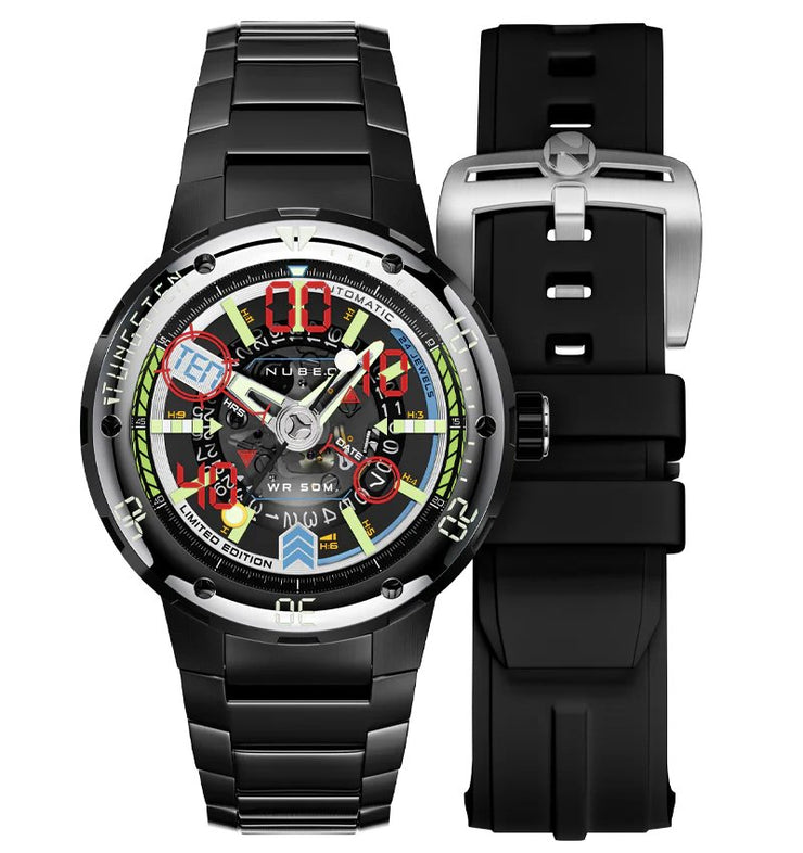 Nubeo Mariner 9 Automatic Limited Edition Space Black - Watches.com - NB - 6090 - 22