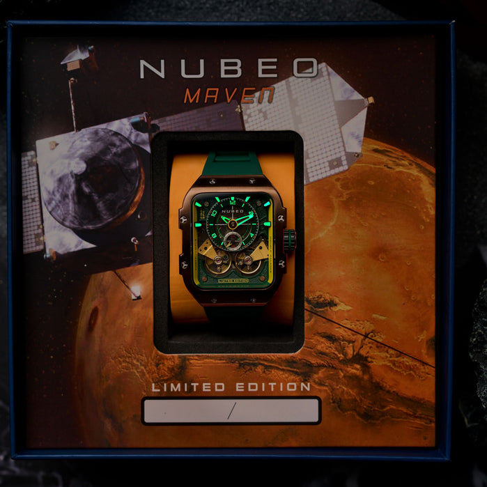 Nubeo Maven Automatic Gothic Green Limited Edition angled shot picture